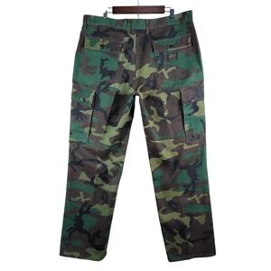 Vintage Liberty Cargo Pants Men's Size 40x32 Green Camo Woodland Work Utility